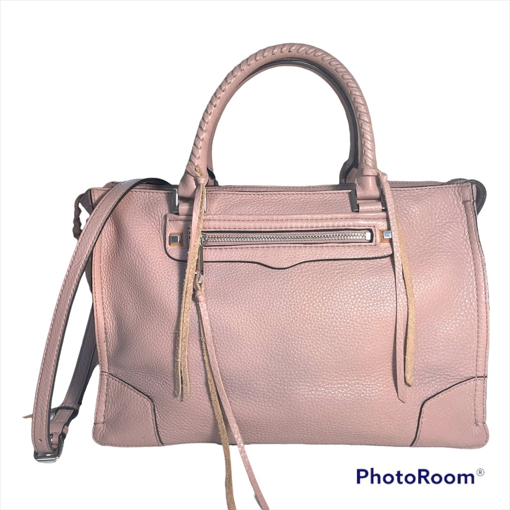 Rebecca Minkoff dusty pink Regan leather satchel